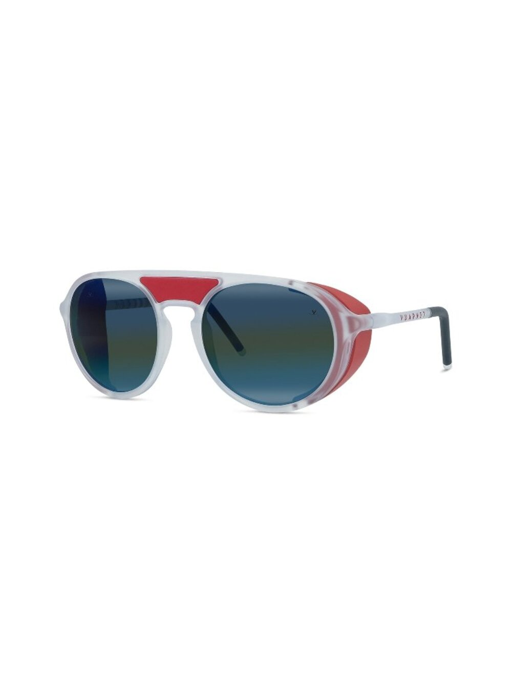 New VUARNET Men's Sunglasses Injected Frame ICE 01 VU40023U 26W 54 White Round